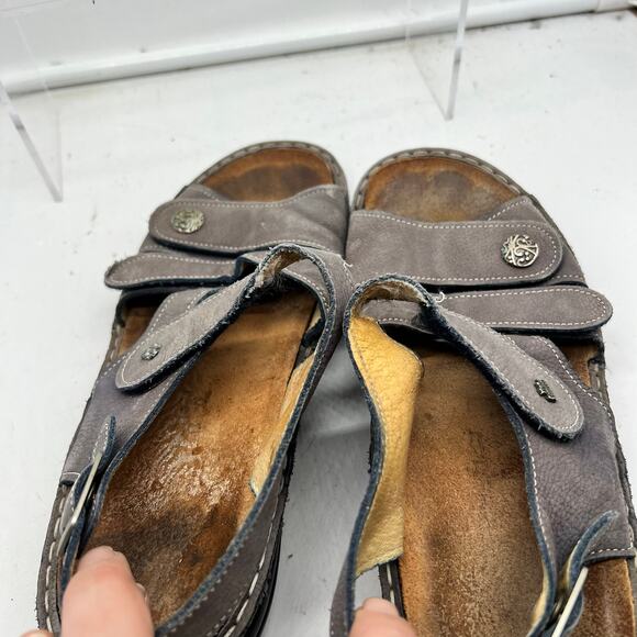 Finn Comfort Sandals Womens 40 US 9.5 Gomera Slingback Shoes Leather Strappy - Picture 7 of 9